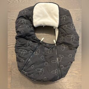 Black warm fleece winter car seat cover EUC retail $88